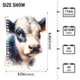 thumbnail image 3 of Head Of Cow Ring Binder Notebook Journey Note Diary College Ruled Spiral Notebook Study Loose Leaf Paper A5 60 Pages, 3 of 8