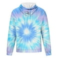 thumbnail image 4 of Momasggi Big and Tall Hoodie for Men Trendy Tie Dye Pullover Tops Casual Long Sleeve Drawstring Hooded Sweatshirts Lightweight Fall Winter Hoodies Blue 3XL, 4 of 4