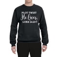 thumbnail image 2 of Wild Bobby Plot Twist He Lives Luke 24:23 Inspirational/Christian Unisex Crewneck Graphic Sweatshirt, Black, X-Large, 2 of 5