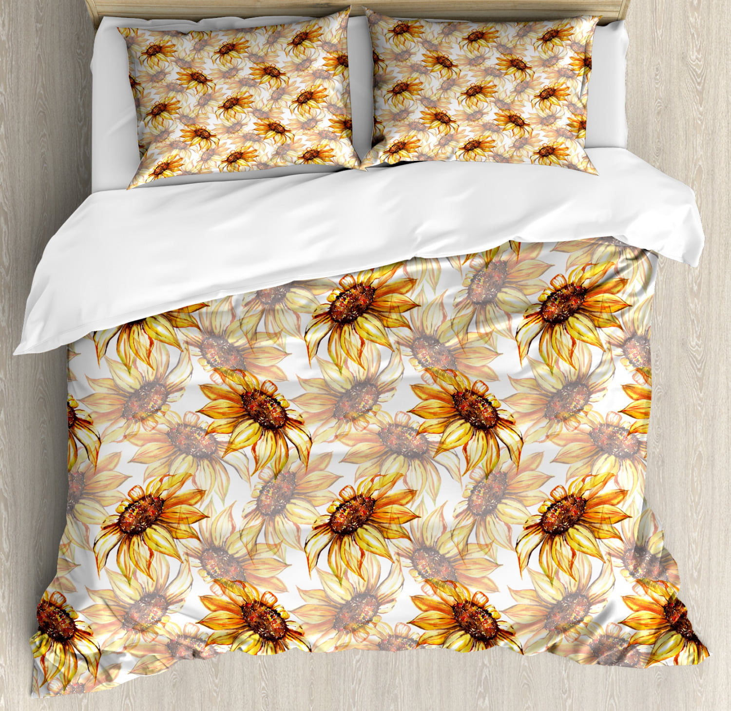 Faded Modern Floral Duvet Quilt Cover Bedding Set