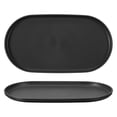 thumbnail image 1 of Uxcell 2Pcs Bandejas para Servir Comida Rápida, 14.8x8.1" Ovaladas Reutilizables para Restaurante de Cocina Café Fruta Hamburguesa Almuerzo Postre, Negro, 1 of 7
