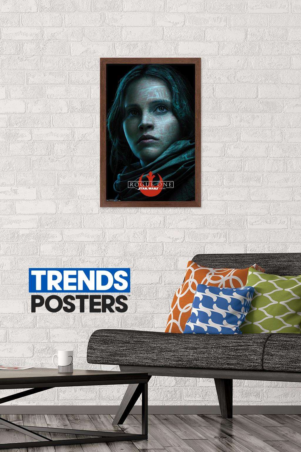 Star Wars: Rogue One - Jyn Wall Poster, 14.725" x 22.375", Framed