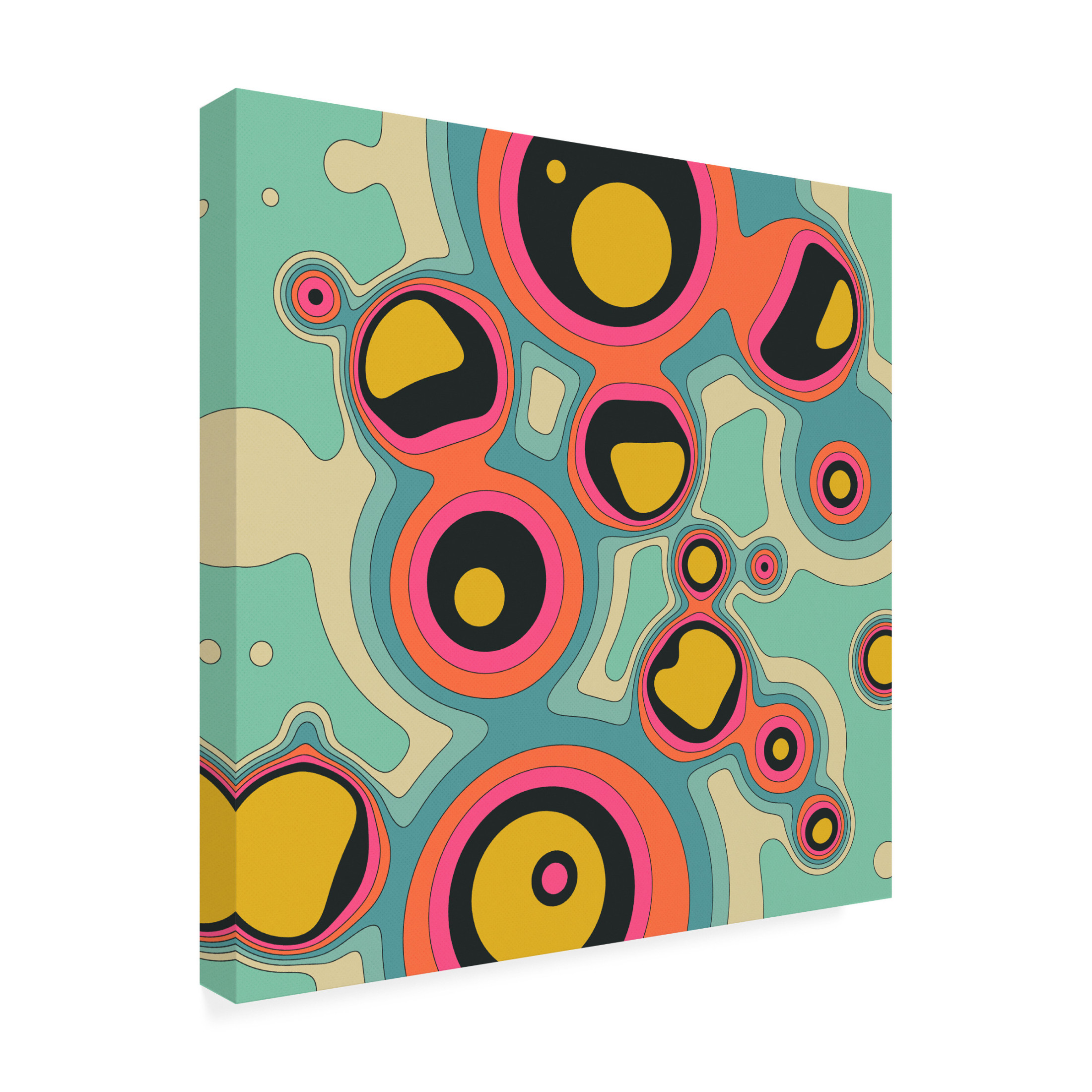 Trademark Fine Art Jazzberry Blue  Fluid Geometrics 4 Canvas Wall Art