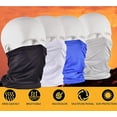 thumbnail image 3 of Polaina para el cuello, mascarilla, bufanda, bandanas reutilizables, tubo de protección UV, gorros para deportes al aire libre para hombres y mujeres, color blanco, 3 of 5