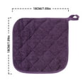 thumbnail image 5 of 100% Cotton Terry Pot Holder Pack of 2 for Kitchen Everyday Basic Heat Resistant Coaster Potholder for Cooking and Baking Premium - Purple, 5 of 9