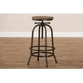 thumbnail image 6 of Baxton Studio Aline Vintage Rustic Industrial Style Wood and Rust-Finished Steel Adjustable Swivel Bar Stool, 6 of 6
