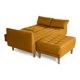 thumbnail image 4 of Sala Modular Sofá Cama Reversible De Lino Mostaza Con Porta Vasos Modelo Mandarín, 4 of 9