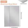 thumbnail image 2 of 6pcs Aluminium Metal Sheet 6x12 inch Rectangle Flat Plain Plate with Protective Film for Decoration Packaging Construction, 2 of 8