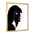 thumbnail image 2 of Designart 'Retro Black and White Minimal Portrait of Young Girl' Modern Framed Art Print, 2 of 4