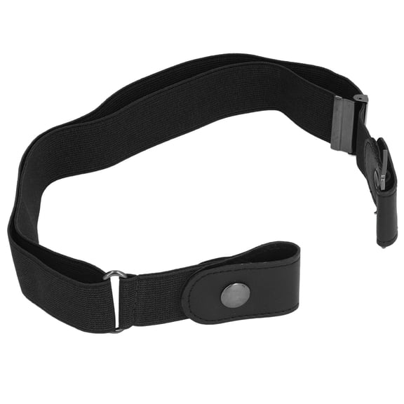 Suodoka Buckle Free Stretch Belt Adjustable Invisible Traceless Belts for Women and Men, Black (25.2-38.6 inches / 64-98 cm)