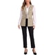 thumbnail image 2 of CHALECO SIN MANGAS DE TWEED A CUADROS PARA MUJERES INSPIRADOR CHIC CON SOLAPA Y BOLSILLO XS CAMEL, 2 of 6