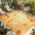 thumbnail image 2 of Outdoor Rug 5x7 ft Orange Fall Thanksgiving Waterproof Outdoor Patio Rug Mat Non Slip Outside Area Rugs Carpet for RV,Camping,Porch,Deck,Pool,Balconybackyard,Vintage Maple Leaf, 2 of 9