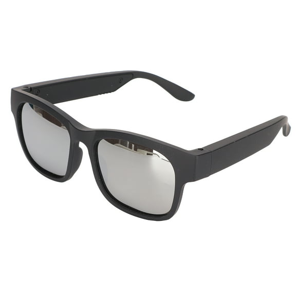 Wireless Sunglasses Smart Glasses Stereo Noise Cancelling Wireless Sunglasses With Headphone For Cycling Running Driving FishingSilver Gray