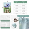 thumbnail image 6 of Spring Easter Balloon Curtains 63 Inch Length for Living Room/Bedroom, Purple Floral Summer Botanical Ombre Rod Pocket Privacy Door Curtains Decorative Tie Up Shade for Window 52"x63", 6 of 8