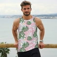 thumbnail image 6 of Daiia Lilies Flowers Printed Men's Quick Dry Fit Muscle Tank Top Slim-Fit Tank Workout Tank Top Lightweight Sports Tank Top-Small, 6 of 7