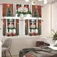 thumbnail image 3 of Cute Snowman Christmas Curtains for Living Room 36 Inch Window Curtains Rod Pocket Curtains for Kitchen Bedroom, 3 Panels, 3 of 6