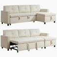 BALUS Sectional Sofa Couches, Pull Out Couch with Storage, 2 in 1 Sofa