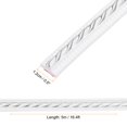 thumbnail image 2 of Uxcell Peel and Stick Molding Trim for Walls 0.5" x 16 ft Flexible Mirror Molding Trim White Silver, 2 of 7