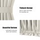 thumbnail image 4 of Cortinas de 2 paneles para puerta francesa con bolsillo para barra, cortinas con ojales de privacidad para bloquear el sol en interiores, cortina térmica opaca para ventana, cocina, puertas de patio, yeacher estándar, 4 of 6