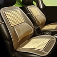 thumbnail image 5 of Anvazise Universal Massage Wood Beads Car Seat Cover Summer Cooling Mesh Cushion Mat Style A One Size, 5 of 13