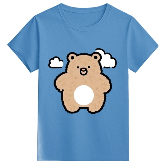 ibiyuan Toddler Girl Shirts 5t Short Sleeve Shirts Girls T Shirts Size 12 Graphic Print Girl Tops Size 10-12 Crew Neck Tees Comfort Toddler Girl Summer Clothes,4-5 Years