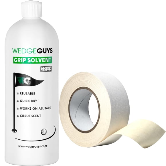 Rollo de cinta para grip de golf + solvente para grip de 946 ml Wedge Guys