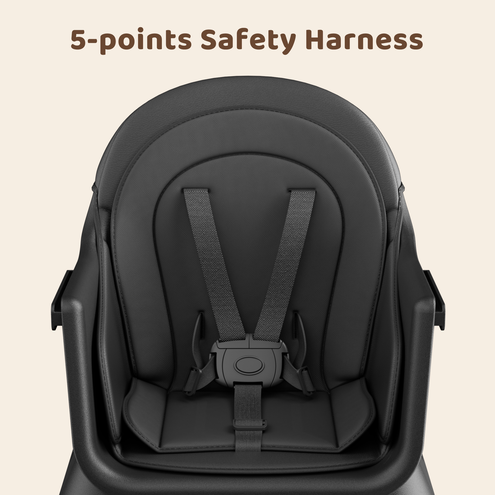 AILEEKISS 8-in-1 Baby High Chair, Black photo 7