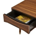 thumbnail image 3 of Teamson Home Dawson Modern Wooden Coffee Table with Drawer and Shelf, Walnut, 3 of 8