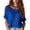 Blue, variant on Womens Knit Tops Short Sleeve Crochet Sweater Hollow Out Beach Cover-up Lightweight Breathable Mesh Knit Pullover Spring Summer Style Crochet Texture Open Work White M