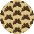 thumbnail image 1 of Ahgly Company Machine Washable Indoor Square Transitional Chrome Gold Yellow Area Rugs, 3' Square, 1 of 7