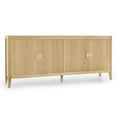 thumbnail image 4 of Pemberly Row 4-Door Sideboard in Natural Oak Wood Brown with Adjustable Shelves, 4 of 10