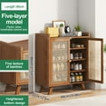 thumbnail image 4 of golytefs 5 Tiers Wooden Shoe Cabinet with Doors Shoe Rack Organizer for Entryway Closet, 4 of 9