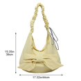 thumbnail image 2 of Hsqqdc Bowknot Design Crossbody Underarm Bag, Sweet Pleated Shoulder Shopping Handbag, 2 of 7