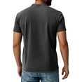 thumbnail image 4 of Iaqnaocc Mens Shirts Henley Shirts Short Sleeve Casual Washed Denim Tee Retro Summer Tops Trendy Oversized Wash Tops Black L, 4 of 4