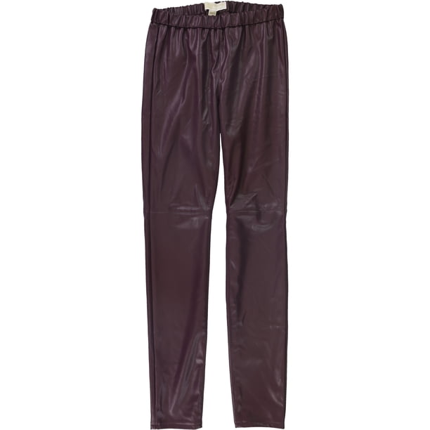 Michael Kors Womens Solid Casual Leggings, Púrpura, Grande