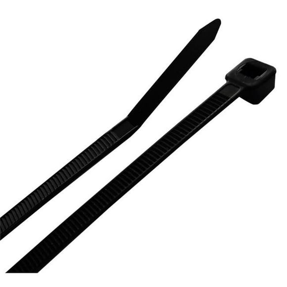 Steel Grip 3004691 14 in. Câble Cravate&44; Noir - Pack de 8