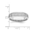 thumbnail image 3 of Mens Greek Key 6mm Sterling Silver Brushed Wedding Band Ring, 3 of 4