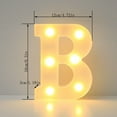 thumbnail image 3 of TUITOONM White LED Letter Lights for Decor Battery-Powered Standing/Hanging Alphabet Signs Warm Glow for Home/Events, 3 of 8