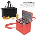 thumbnail image 2 of Greeniant Bolsa de aislamiento no tejida Caja de mantenimiento caliente portátil Contenedor Rojo Pequeño Kits de desorden para acampar Negro Groß, 2 of 6