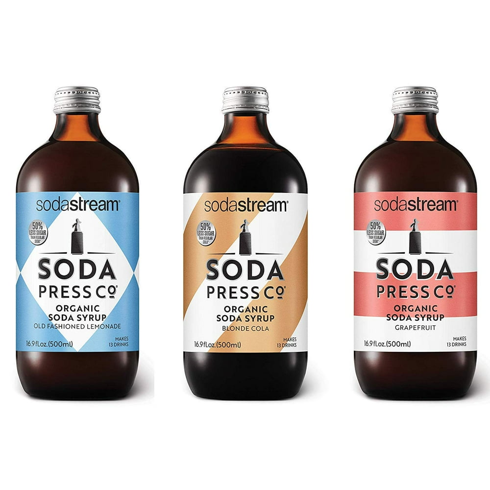 Soda Press Classic Flavors Variety Pack for SodaStream, 16.9 Fl Oz, 3