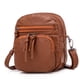 thumbnail image 3 of Bolso de hombro Monedero Satchel Ladies Correa ajustable Sling Bolso de cubo para mujer Bolso con cremallera para compras Cuadernos Marrón Hugo Bolsos de hombro para mujer, 3 of 8