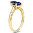 thumbnail image 3 of 1.5 ct Marquise Cut Simulated Tanzanite Solitaire 14K Yellow Gold Womens Engagement Ring, 3 of 4