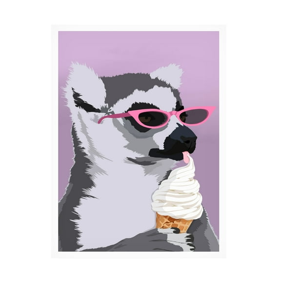 Bykammille 'Jugdy Lemur With Icecream' Canvas Art
