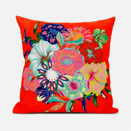 

Amrita Sen Designs CAPL910FSDS-ZP-20x20 20 x 20 in. Friendship Bouquet Suede Zippered Pillow with Insert - Multi Color