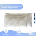 thumbnail image 2 of Paquete Mixto de Almohadas Memory Foam Estándar y Jumbo Suave y Cómoda Blanca con Plateado, 2 of 7