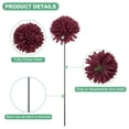thumbnail image 2 of Uxcell Flores de Bola de Crisantemo Artificial, Ramos de Seda de Hortensia Falsos para el Hogar/Boda Rojo Vino 30 Pack, 2 of 7