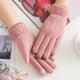 thumbnail image 1 of Guantes cálidos para damas de otoño e invierno, además de terciopelo acolchado, cálidos para conducir al aire libre, ciclismo, pantalla táctil, guantes de terciopelo de invierno, 1 of 6