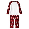 thumbnail image 5 of SUXIAN Family Matching Christmas Pajamas Crew Neck Long Sleeve Top Plaid Pants Soft Cozy Holiday Sleepwear Two Piece Set, 5 of 7