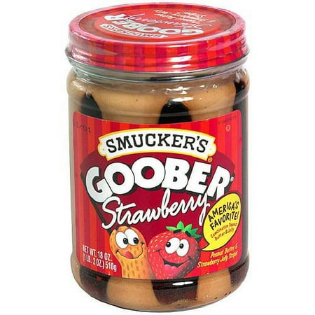 Smucker's Goober Peanut Butter With Strawberry Jelly, 18 oz (Pack of 12)