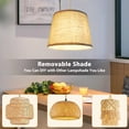 thumbnail image 5 of Aiboo Modern Adjustable Pendant Lamp with Natural Hemp, 5 of 7